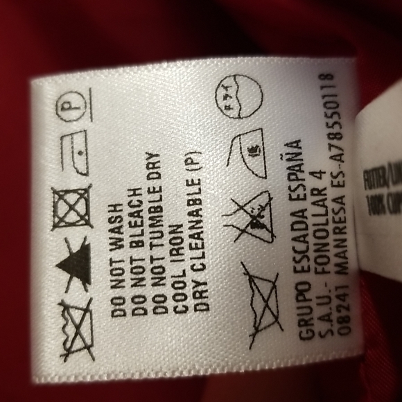 new rare ESCADA size 10 Mohair + Wool vintage womens Blazer jacket 40 Red Medium - Picture 7 of 8